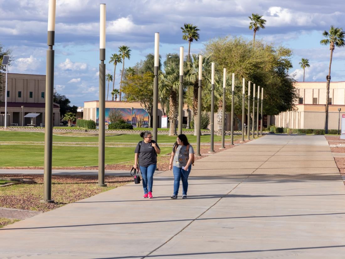 Students Walking on Yuma Campus