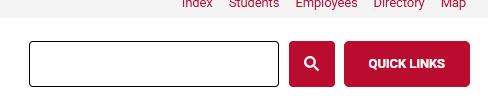 Quick Links button in the top right corner of azwestern.edu