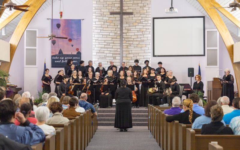 AWC Choirs perform at the Singing with the Masters concert in April 2024