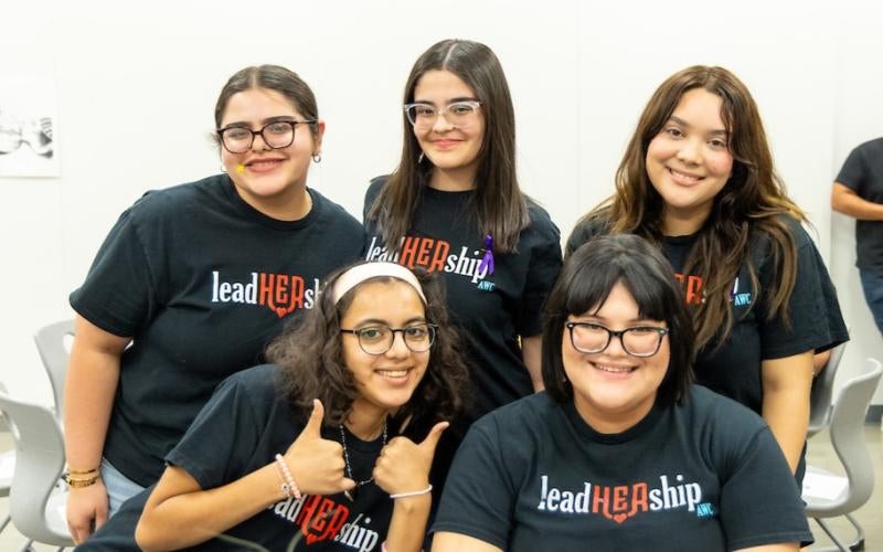 leadHERship students at the San Luis Learning Center during the October workshop