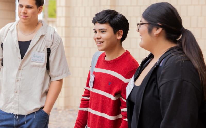Students gather outside on the AWC campus at one of the 2025 AWC Senior Day events.
