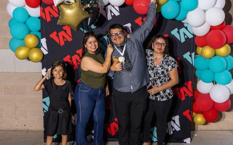 Students celebrate with their families at the 2024 Community of Learners ceremony in San Luis, Arizona.