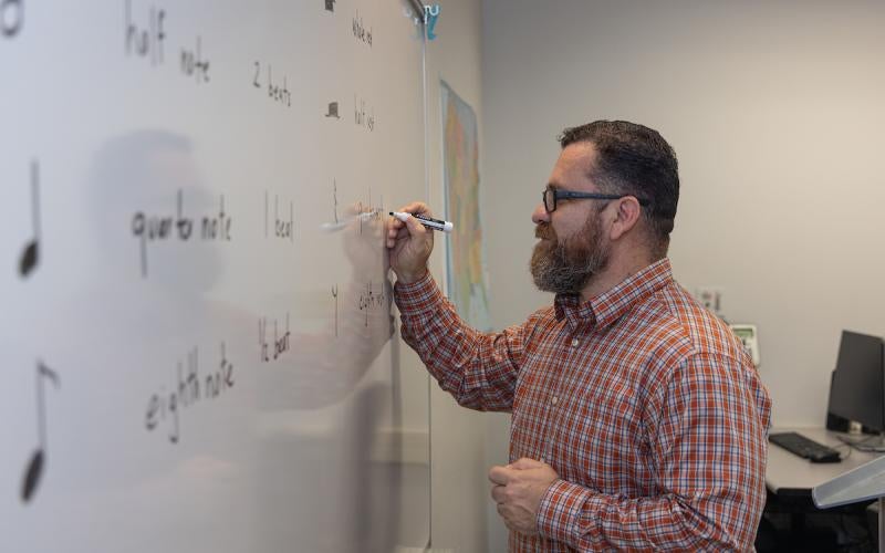 Efren Haro, a student in the EDU-210 course, landed a long term substitute contract teaching music with the Gadsden Elementary School District.
