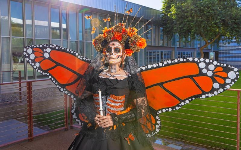 Contestant in the 2024 Catrinas and Catrines Contest at AWC.
