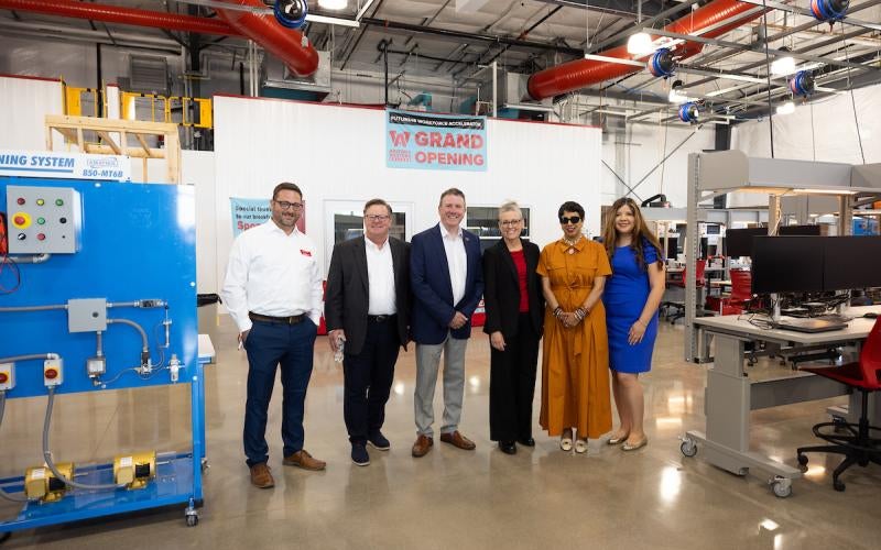 3.	Governor Katie Hobbs takes a tour of the Accelerator. Left to right: Jim Larson, AWC Director of Manufacturing and Career and Technical Education; Keith Watkins, ACA Senior Vice President of Economic/Rural Development; Dr. Daniel Corr, AWC President; Katie Hobbs, Governor of Arizona; Dr. Reetika Dhawan, CEO of Arizona Western Entrepreneurial College & Vice President of Workforce & Healthcare Programs; and Cinthia Reyes, AWC Executive Director & Dean of CTE & Nursing.
