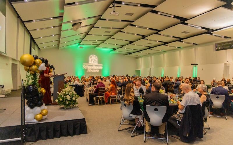 The 2024 Schoolhouse Soiree fundraising event, hosted in the AWC Schoening Conference Center.