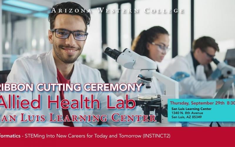 Ribbon cutting to be held for Allied Health Lab in San Luis 