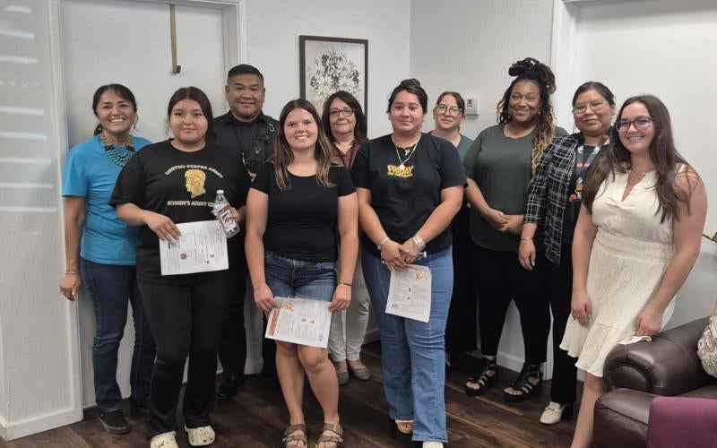 Parker High School students tour the AWC Parker Community Center during the Future Matadors Camp.
