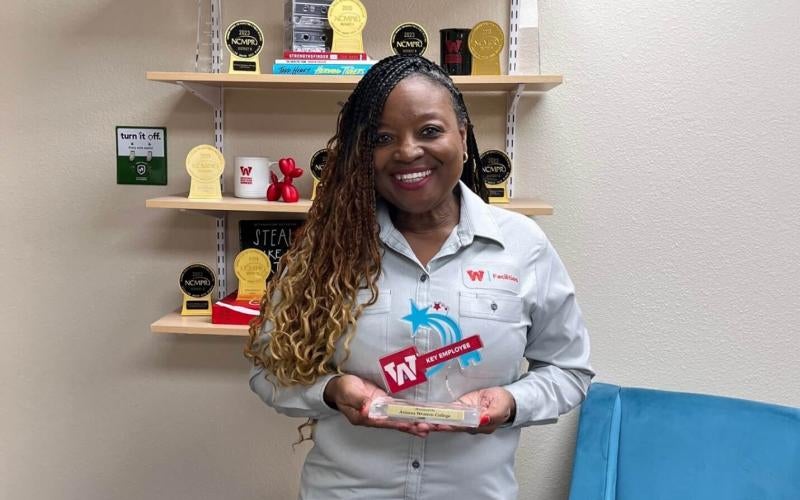 Custodian Jennifer Aitken is one of the top 10 finalists in the contest for the 2025 Cintas Custodian of the Year award.