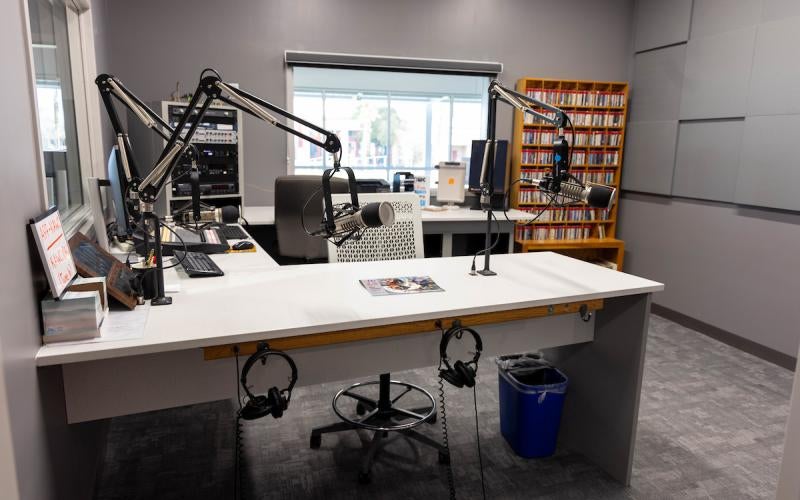 Picture of the radio equipment inside the KAWC Cabin