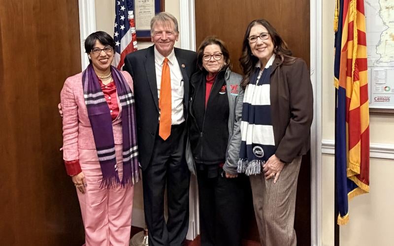 Dr. Reetika Dhawan, Arizona Representative Paul Gosar, Maria Chavoya, and Olivia Zepeda