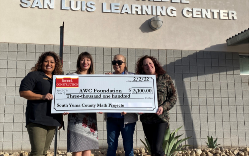 AWC Foundation receives donation for South Yuma County Math Project 