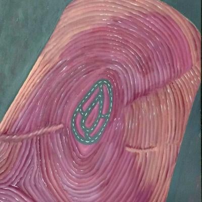 painting of pink shapes