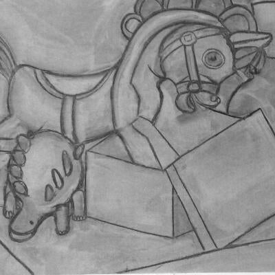 Drawing of child toys
