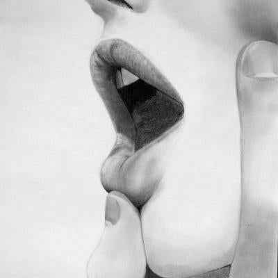 drawing of a woman's mouth