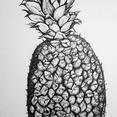Drawing of a pineapple