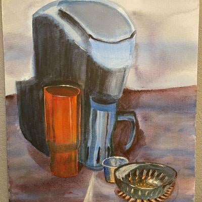 Painting of a coffee machine