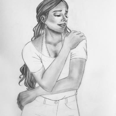 drawing of a woman