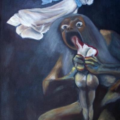 Painting saturn of devouring his son