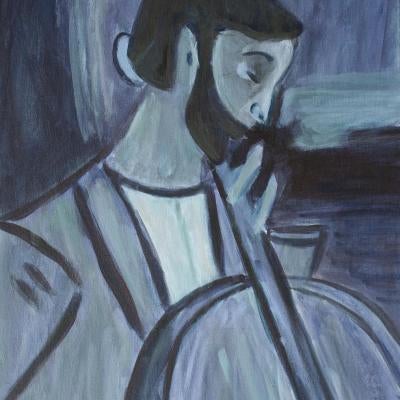 Painting of a musician