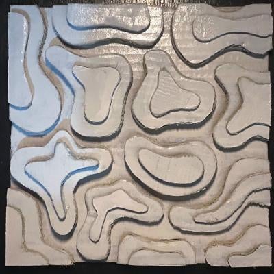 Design of white shaped cardboard