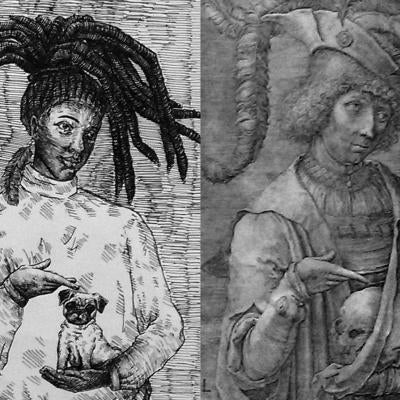 drawing of two people