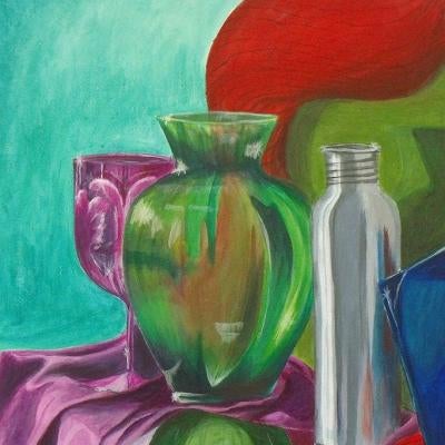 painting of a vase