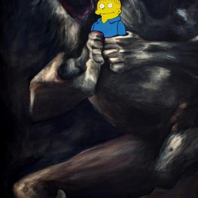 Acrylic Painting "Saturn devouring Ralph"