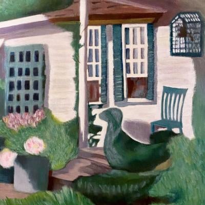 Painting of a front yard