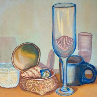 Painting of glassware