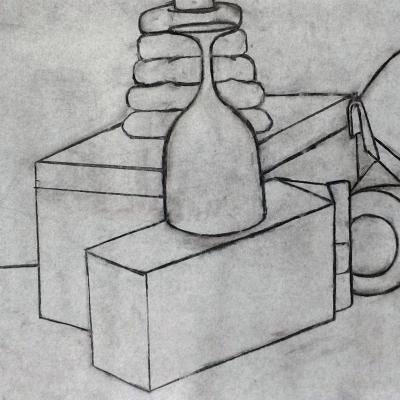 drawing of a bottle