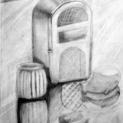 Drawing of stuff on a table