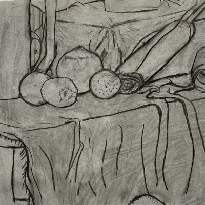drawing of objects on a table