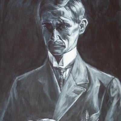 Grisaille painting, no black used.