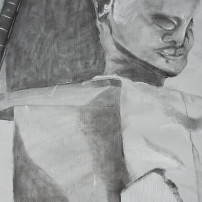 drawing of a statue