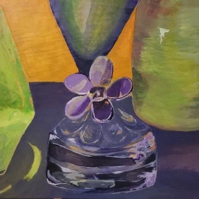 Painting of a purple flower