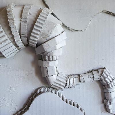 Design of white shaped cardboard