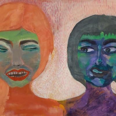 Drawing of two women