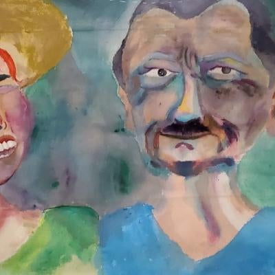 Drawing of a couple