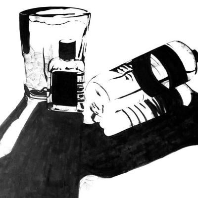 Drawing of bottles