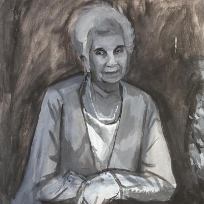 Painting of an older woman