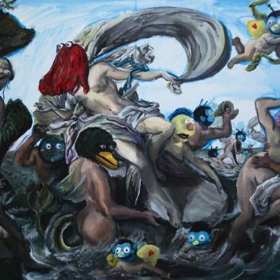 painting of many characters
