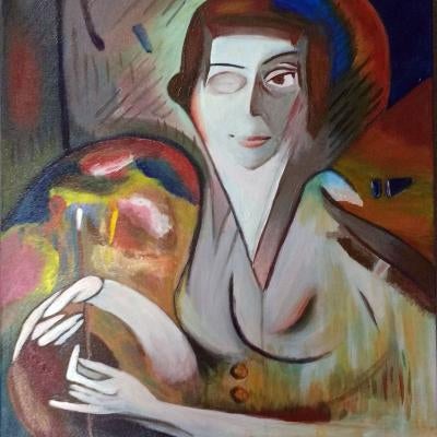 painting of a woman