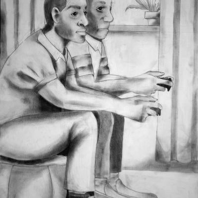 Drawing of men