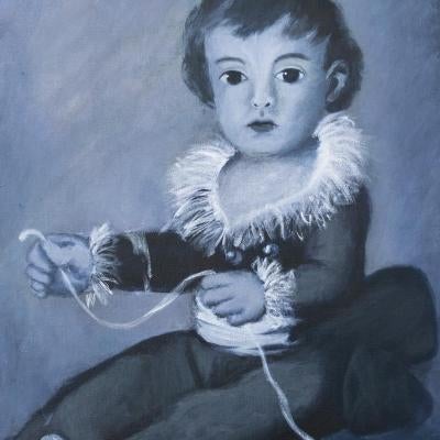painting of a small child