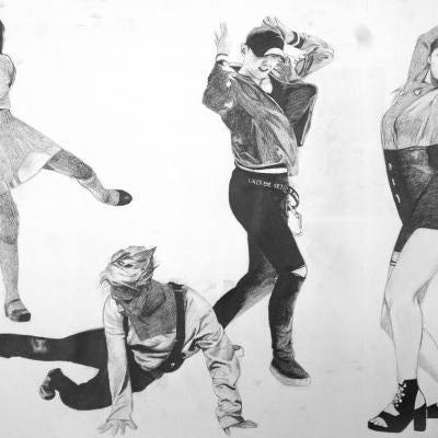 drawing of dancers