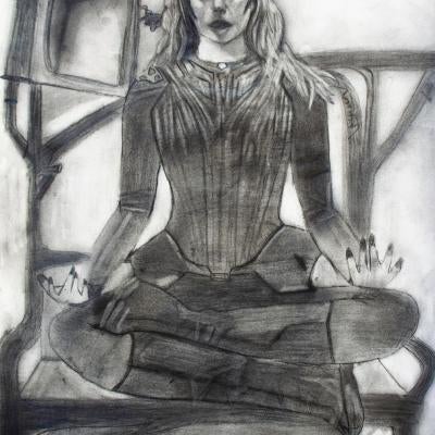 Drawing of scarlet witch
