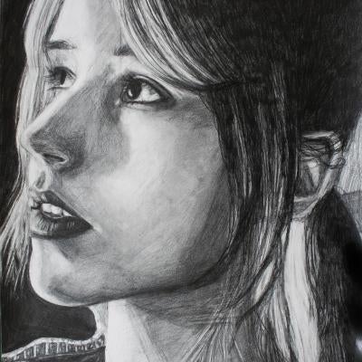 Drawing of woman's face