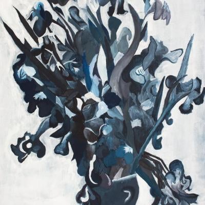 Grisaille painting, no black used.