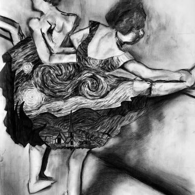 drawing of a ballerina